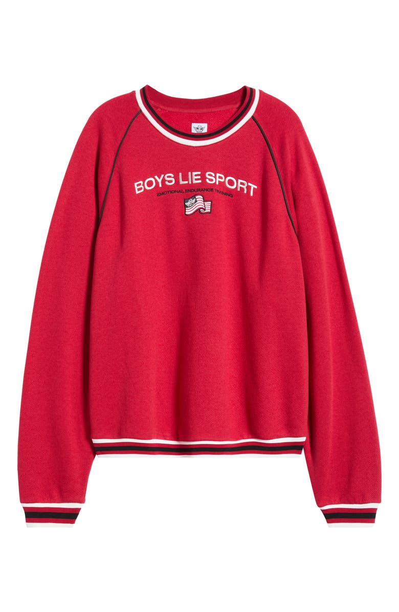 BOYS LIE Kara Graphic Sweatshirt, Alternate, color, Red