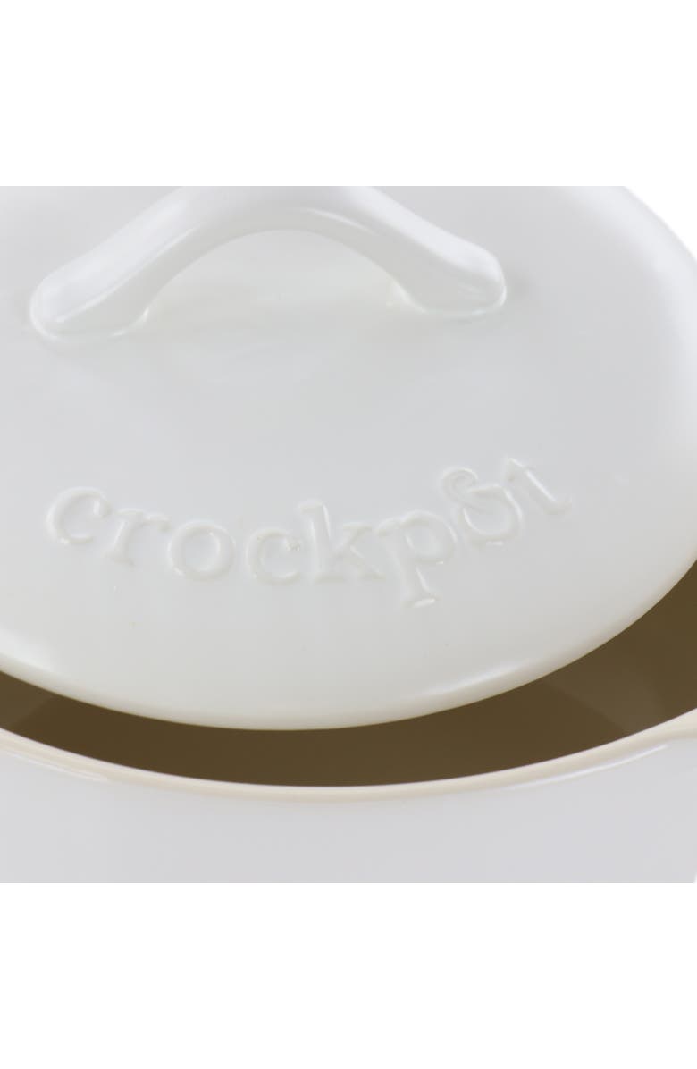 Crock-pot 2.3 Quart Round Stoneware Casserole with Lid, Alternate, color, White