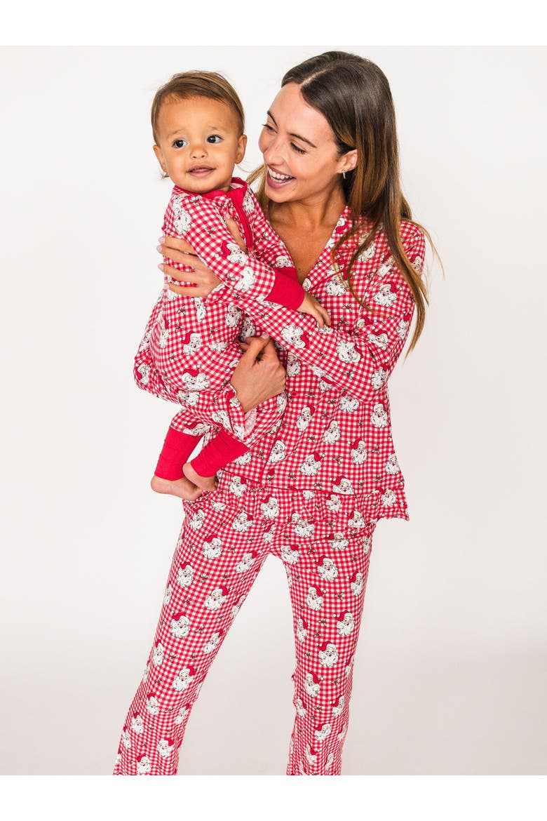 Gender Inclusive SoftSnooze Baby Convertible One Piece Pajama, Alternate, color, Red Dear Santa