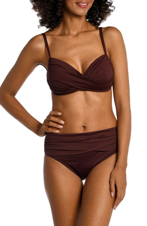 La Blanca Island Goddess Wrap Bikini Top In Java