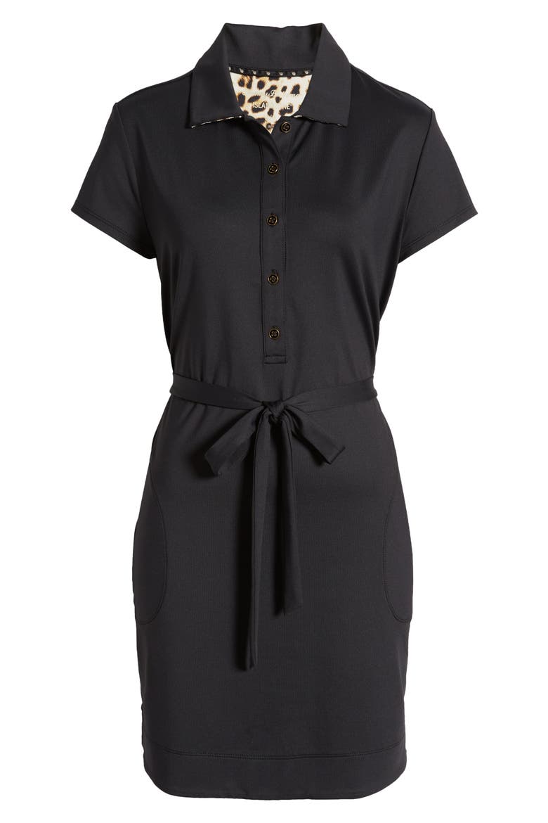 Aubrey Lovely Leo IslandZone® Belted Shirtdress, Alternate, color, BLACK