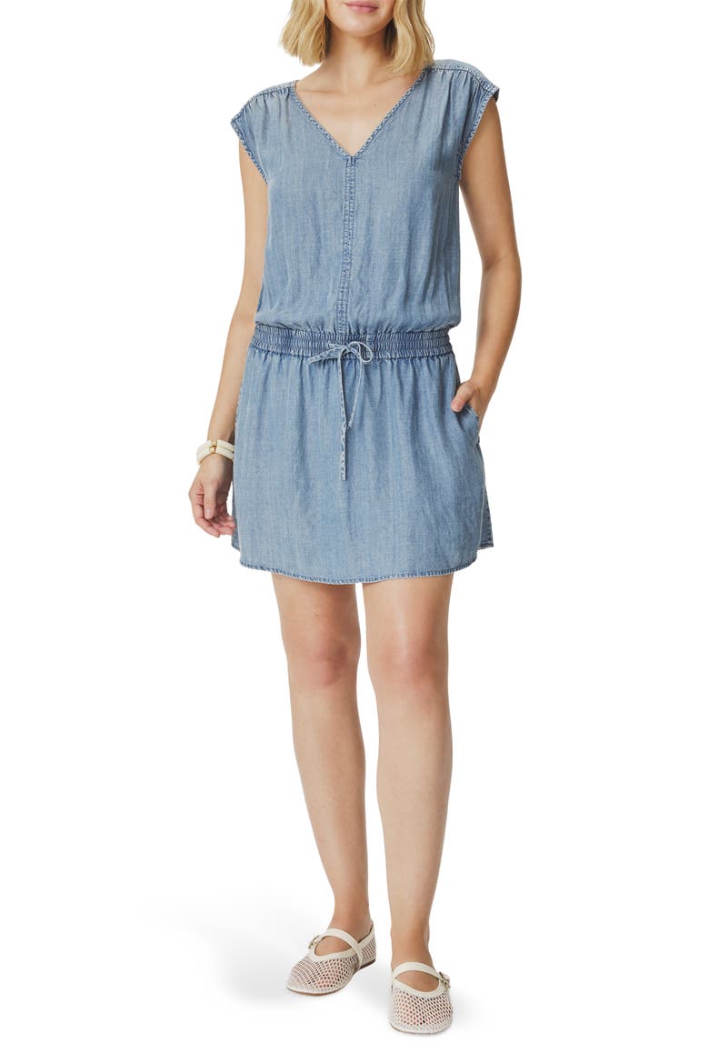 Ginger Sleeveless Chambray Minidress, Main, color, INDIGO BLUE
