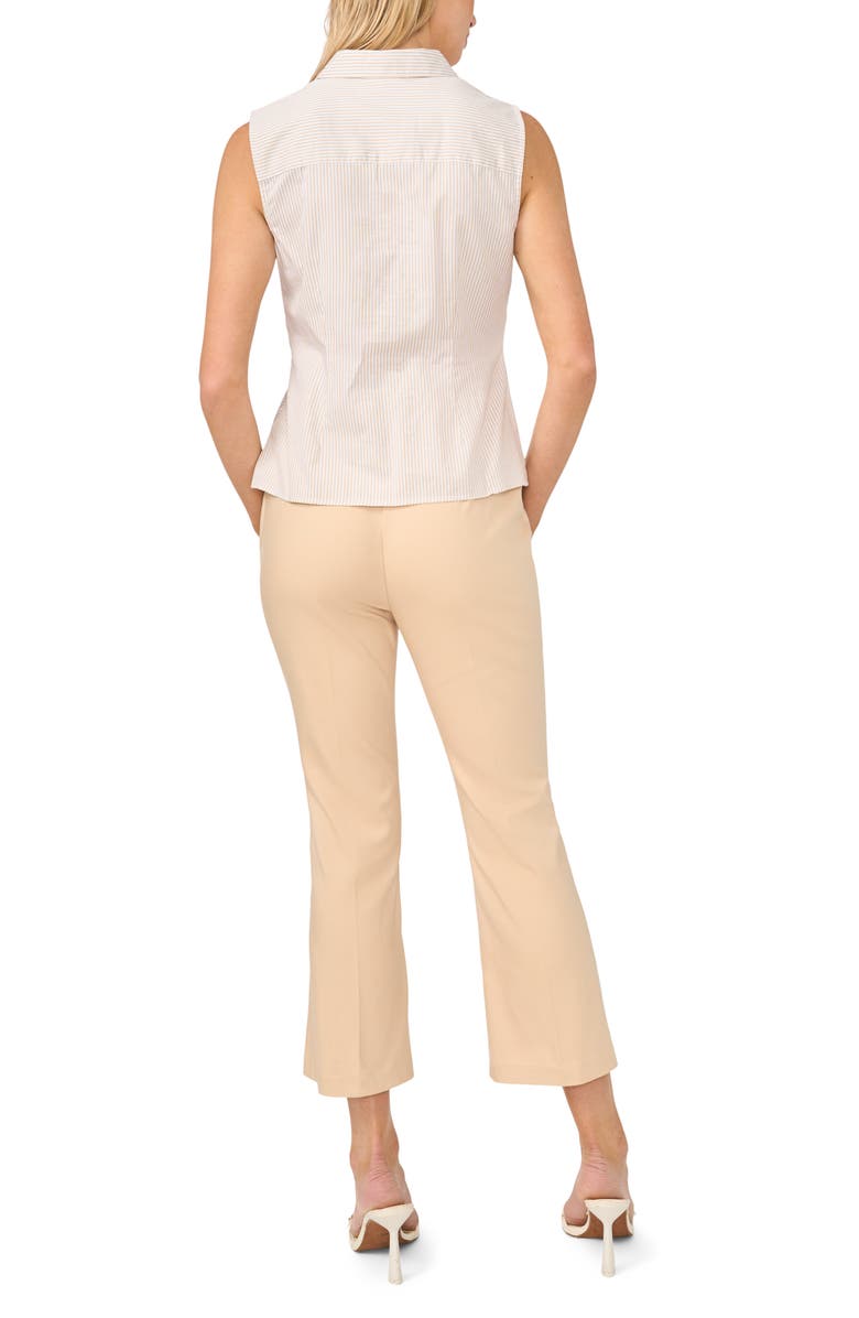 Halogen<sup>®</sup> Twist Front Sleeveless Button-Up Shirt, Alternate, color, Pebble