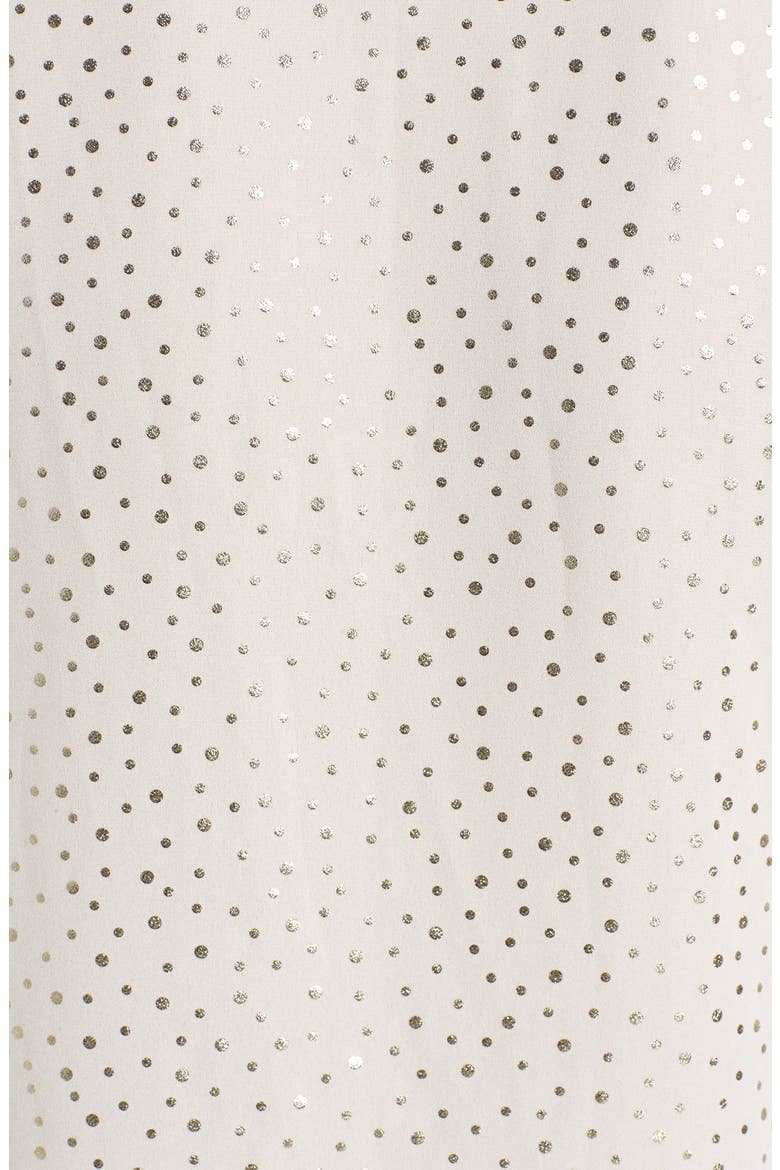 'Alyssa' Metallic Dot Surplice Top, Alternate, color, WHITE