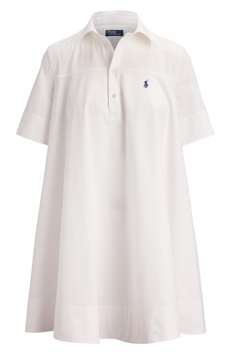 Polo Ralph Lauren A-Line Cotton Shirtdress, Alternate, color, White