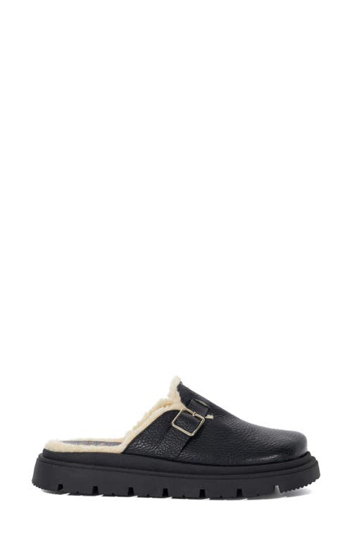 Dune London Gene Faux Shearling Slipper In Black