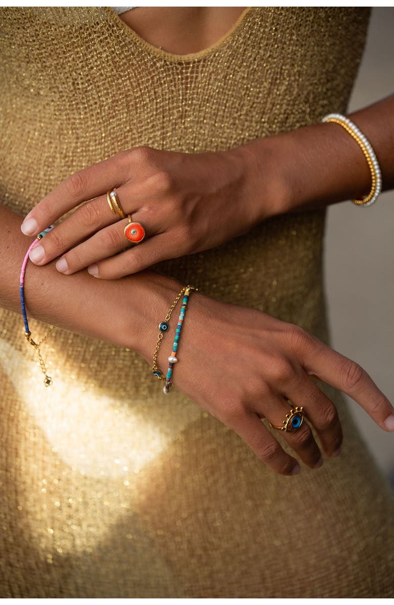 Ottoman Hands Avalon Pearl Stacking Ring, Alternate, color, Gold