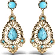 Jessica Simpson Stone Filigree Earrings
