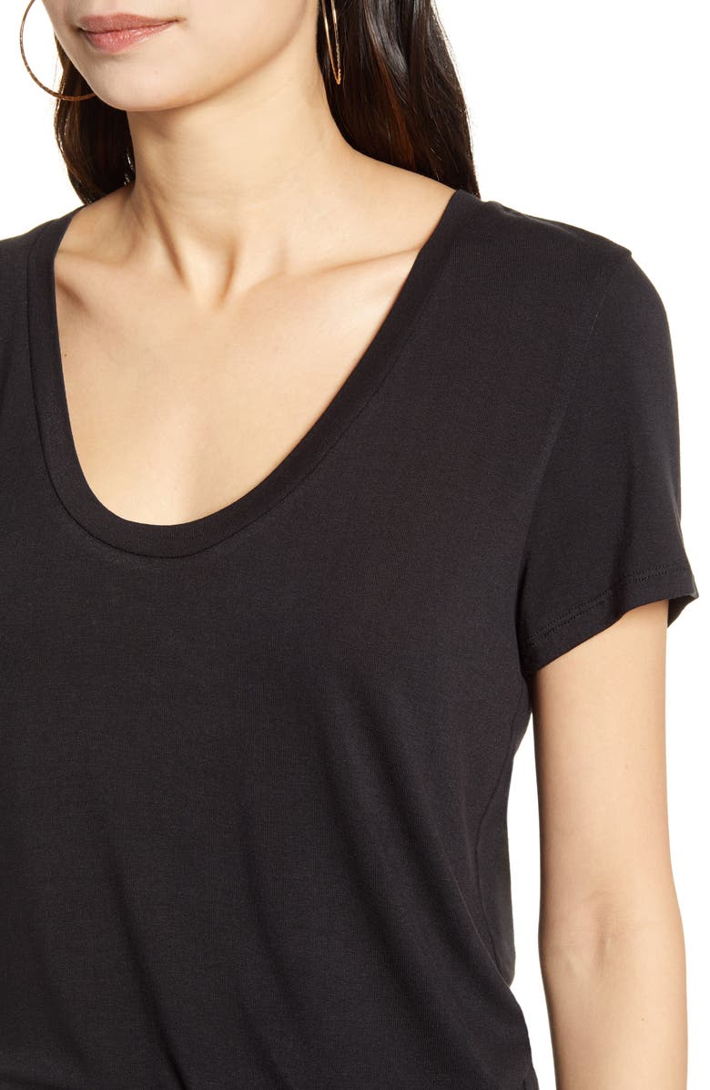 Treasure & Bond Heathered U-Neck Tee, Alternate, color, 