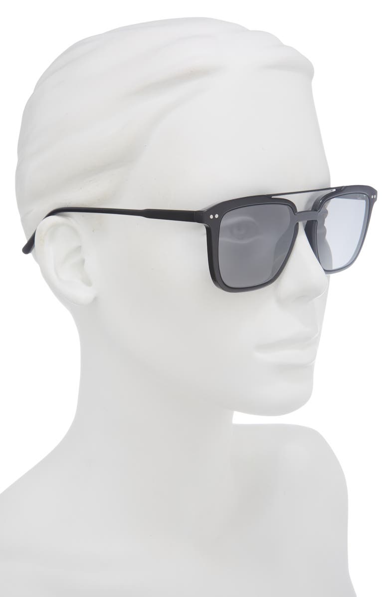 Vince Camuto 119mm Oversize Square Shield Sunglasses, Alternate, color, Black