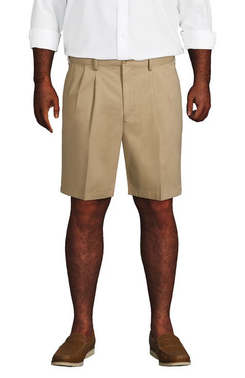 Comfort Waist Pleated 9" No Iron Chino Shorts