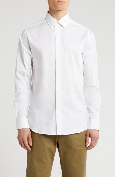 Modern Fit Stretch Cotton Dress Shirt