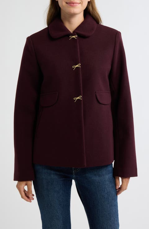 Bow Button Swing Jacket
