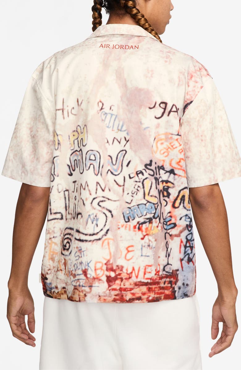 Jordan Air Jordan Cotton Camp Shirt, Alternate, color, 