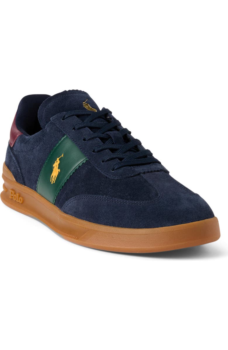 Polo Ralph Lauren Heritage Aera Sneaker, Alternate, color, Navy/ Wine/ Forest