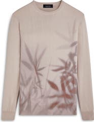 Bugatchi Leaf Print Cotton Sweater