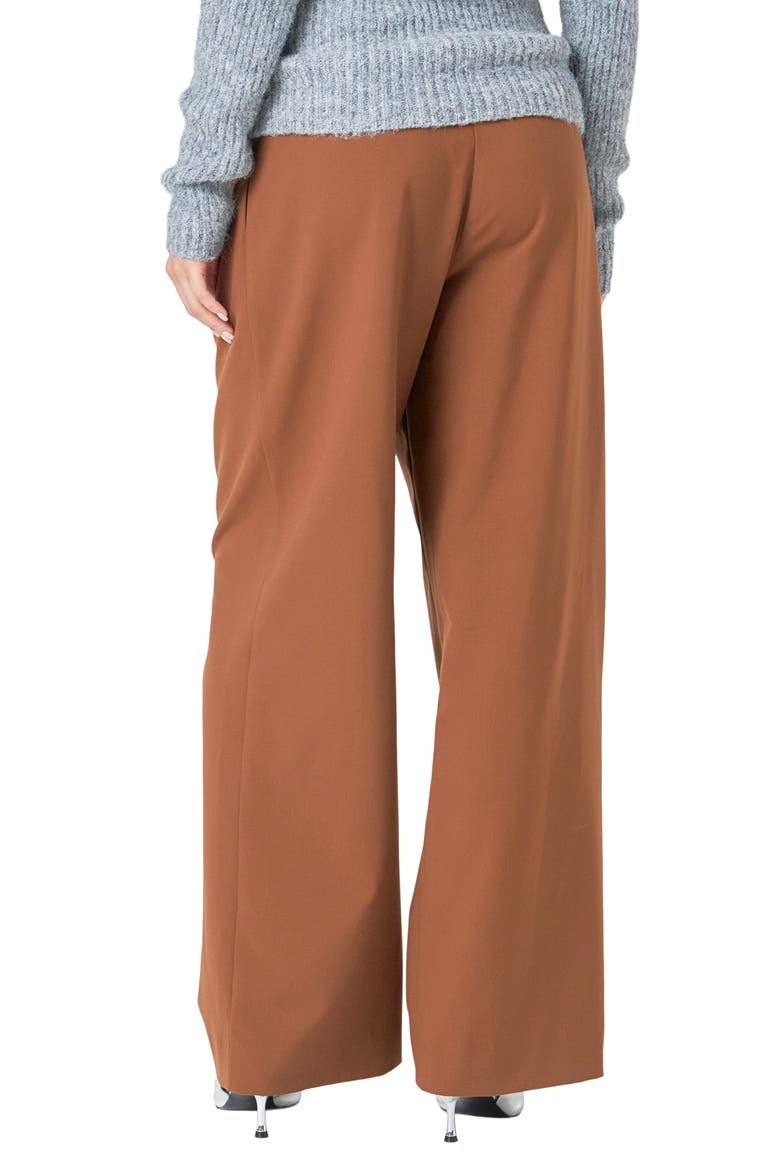 High Waist Wide Leg Pants, Alternate, color, BROWN