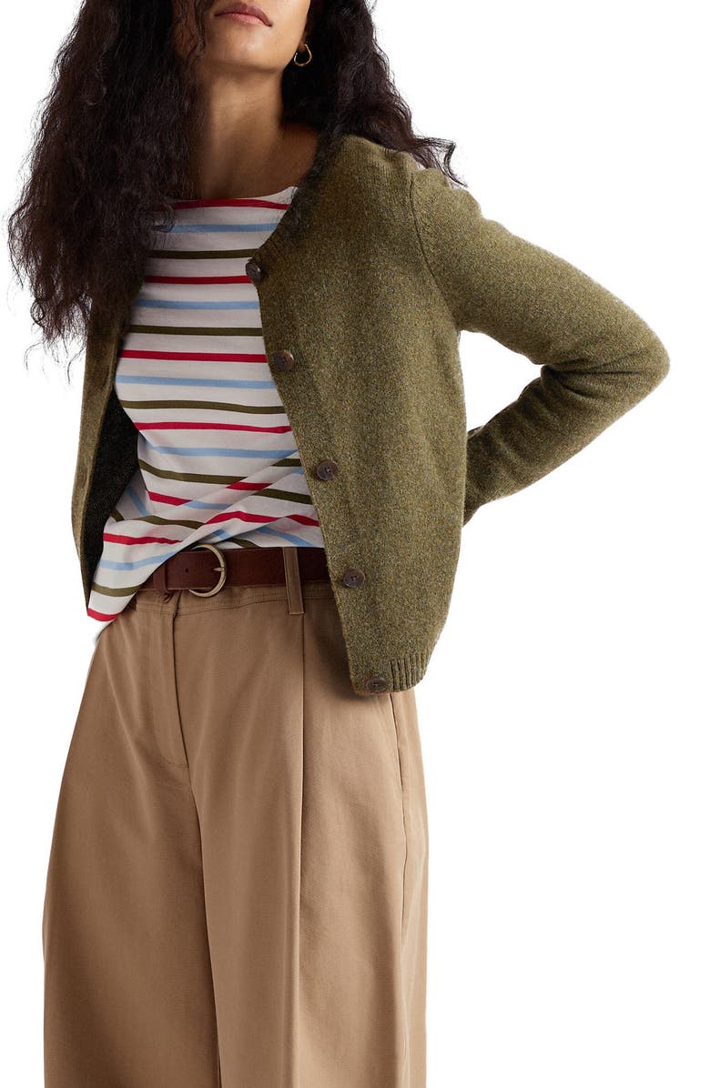 Seasalt Cornwall Tern Tide Merino Wool Blend Cardigan, Alternate, color, Seagrass