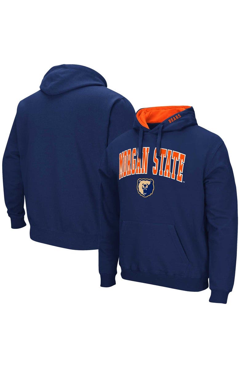 COLOSSEUM Men's Colosseum Navy Morgan State Bears Arch & Logo 3.0 Pullover Hoodie, Main, color, Navy
