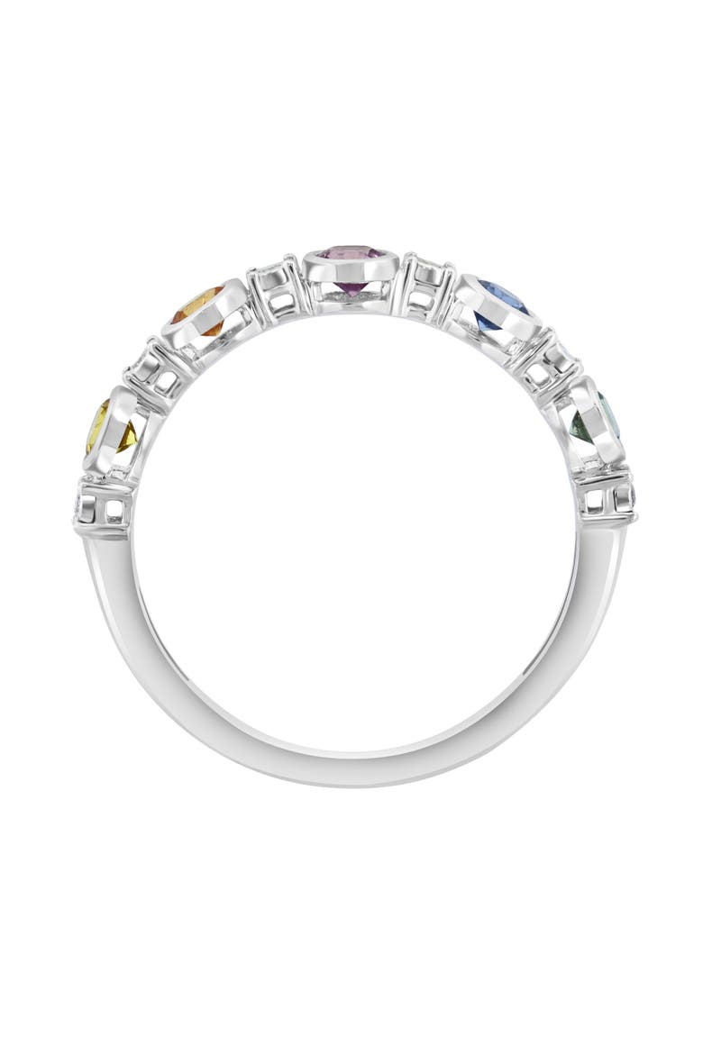 Multi Sapphire & Diamond Band Ring, Alternate, color, MULTI
