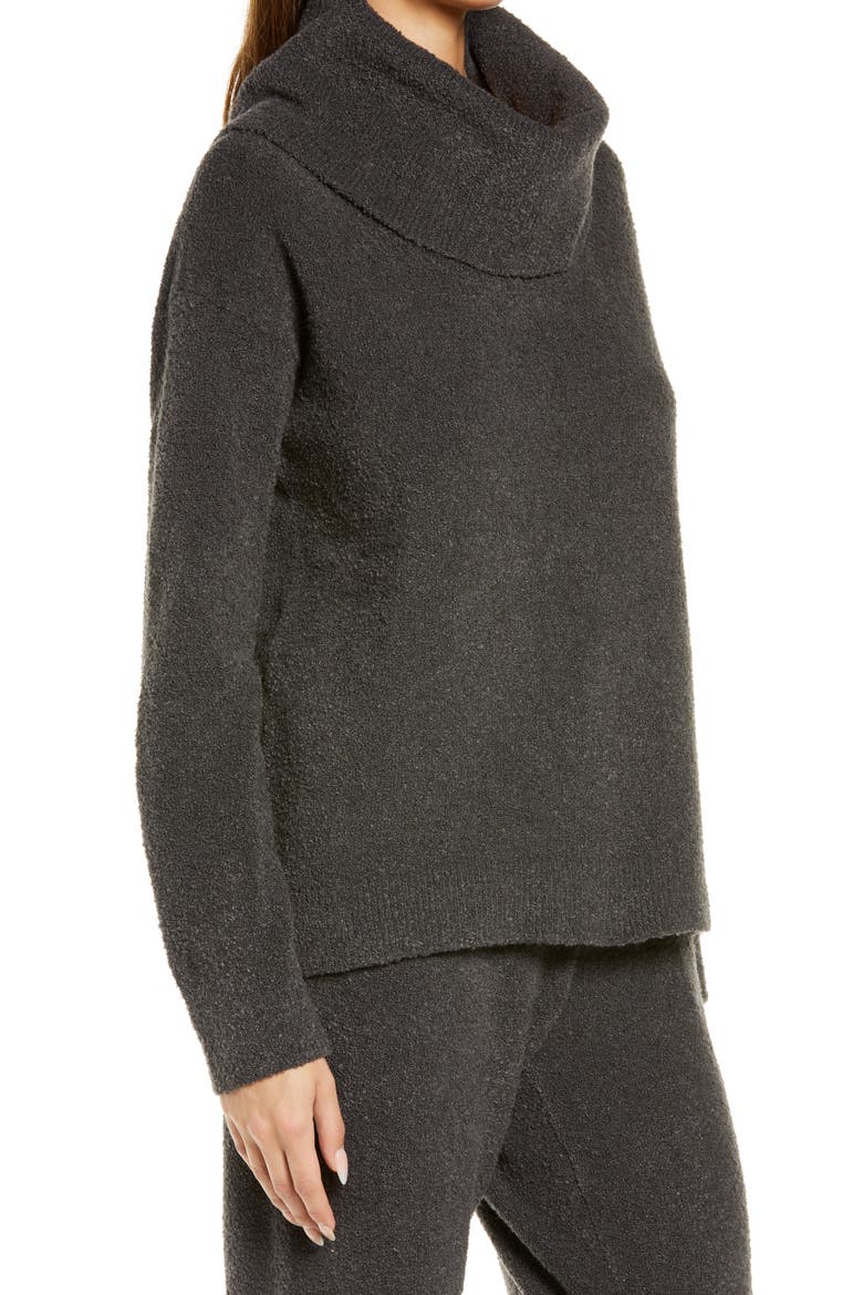 EcoChic™ Cowl Neck Pullover, Alternate, color, CARBON