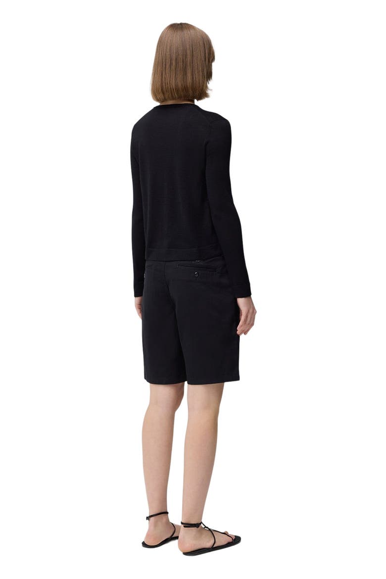 Lightweight Cashmere Silk Cardigan, Alternate, color, black