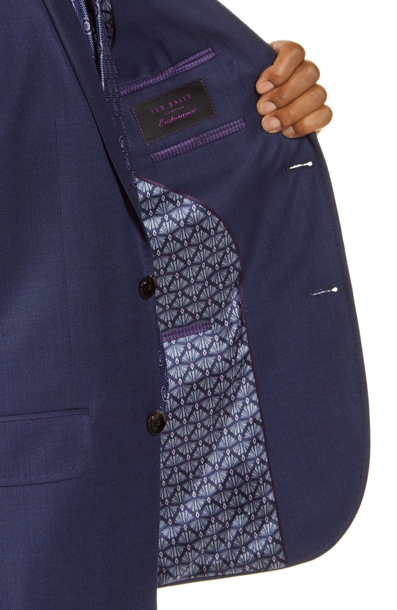 Ted Baker London Roger Slim Fit Bird's Eye Wool Suit, Alternate, color, 