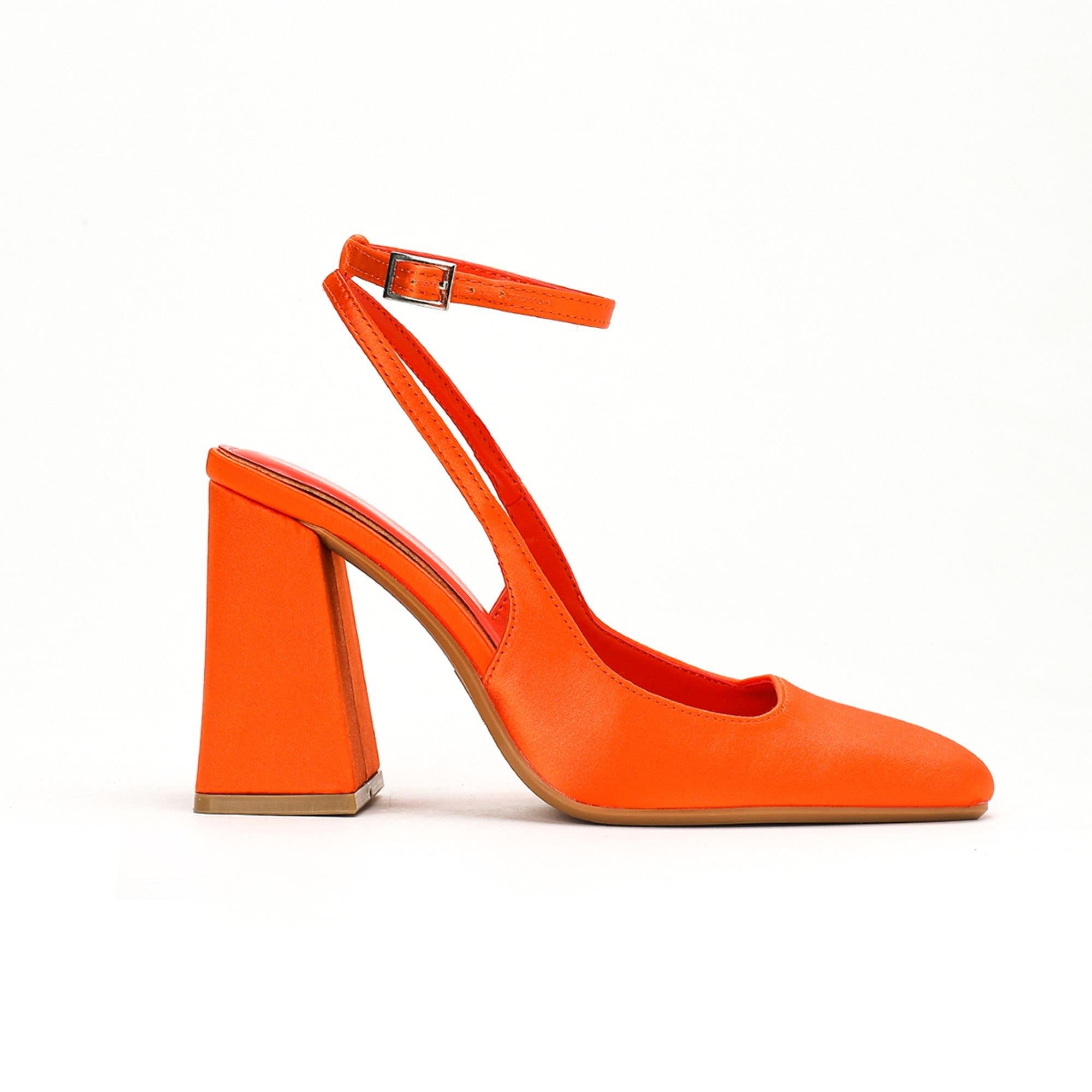 Madison Ivory Block Heels, Alternate, color, Orange