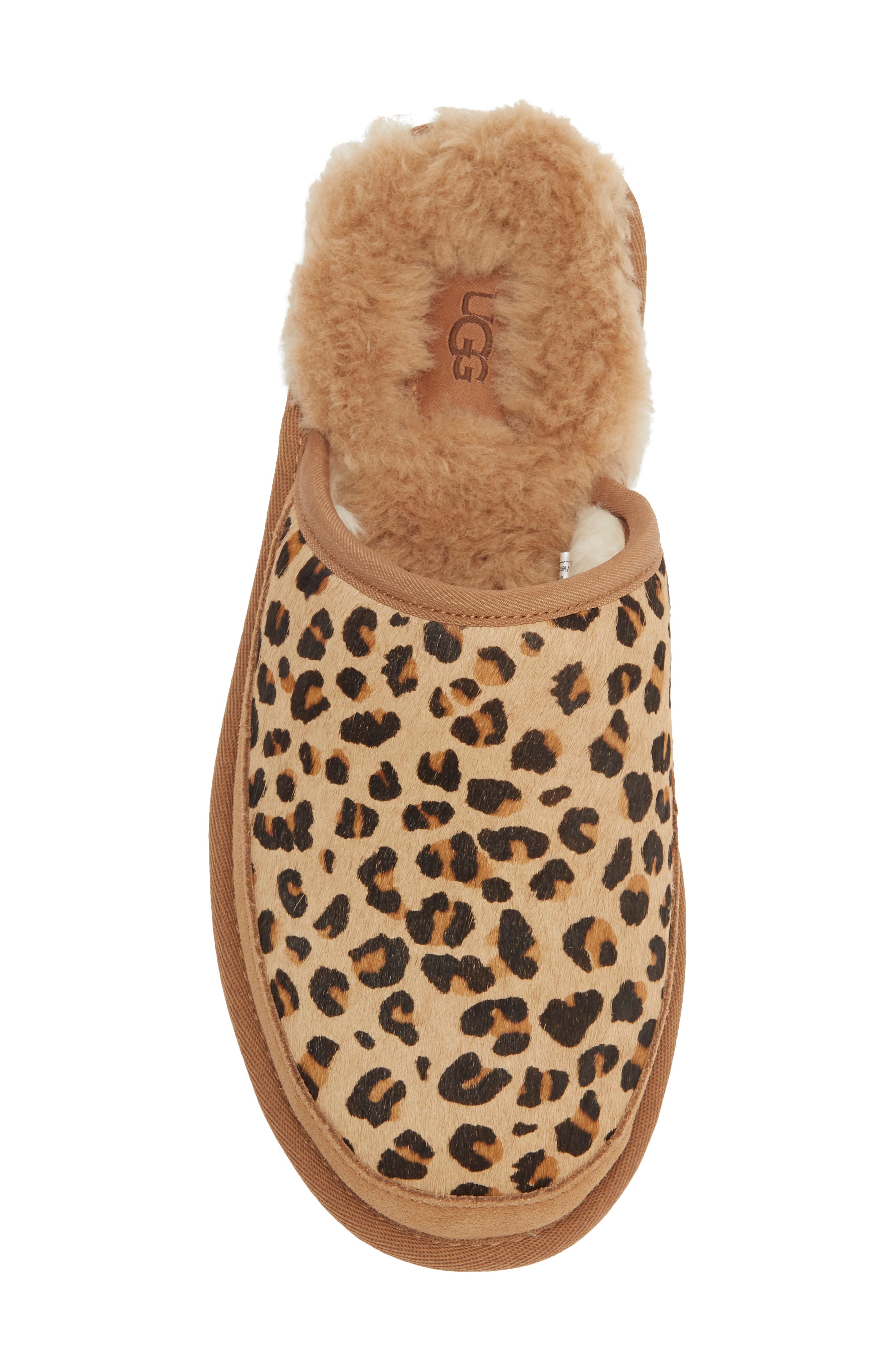 Pearle Genuine Calf Hair & UGGplush™ Scuff Slipper, Alternate, color, CHESTNUT CHESTNUT