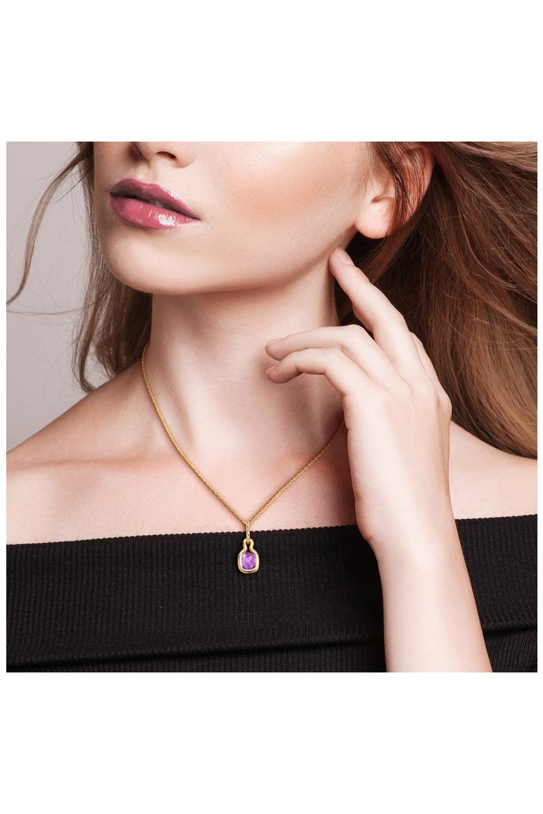 Amethyst Pendant Necklace, Alternate, color, PURPLE