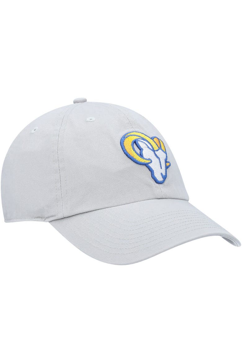 Men's '47 Gray Los Angeles Rams Logo Clean Up Adjustable Hat, Alternate, color, Gray