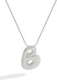 Mint & Lily Pave Bubble Initial Necklace