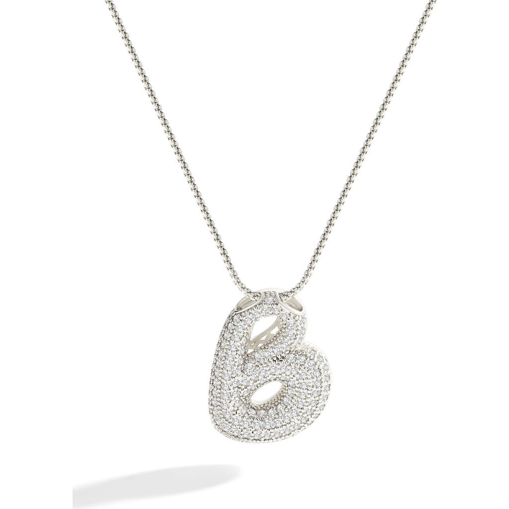 Mint & Lily Pave Bubble Initial Necklace