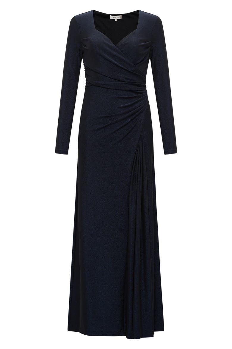 Raffi Long Sleeve Dress, Alternate, color, METALLIC MIDNIGHT