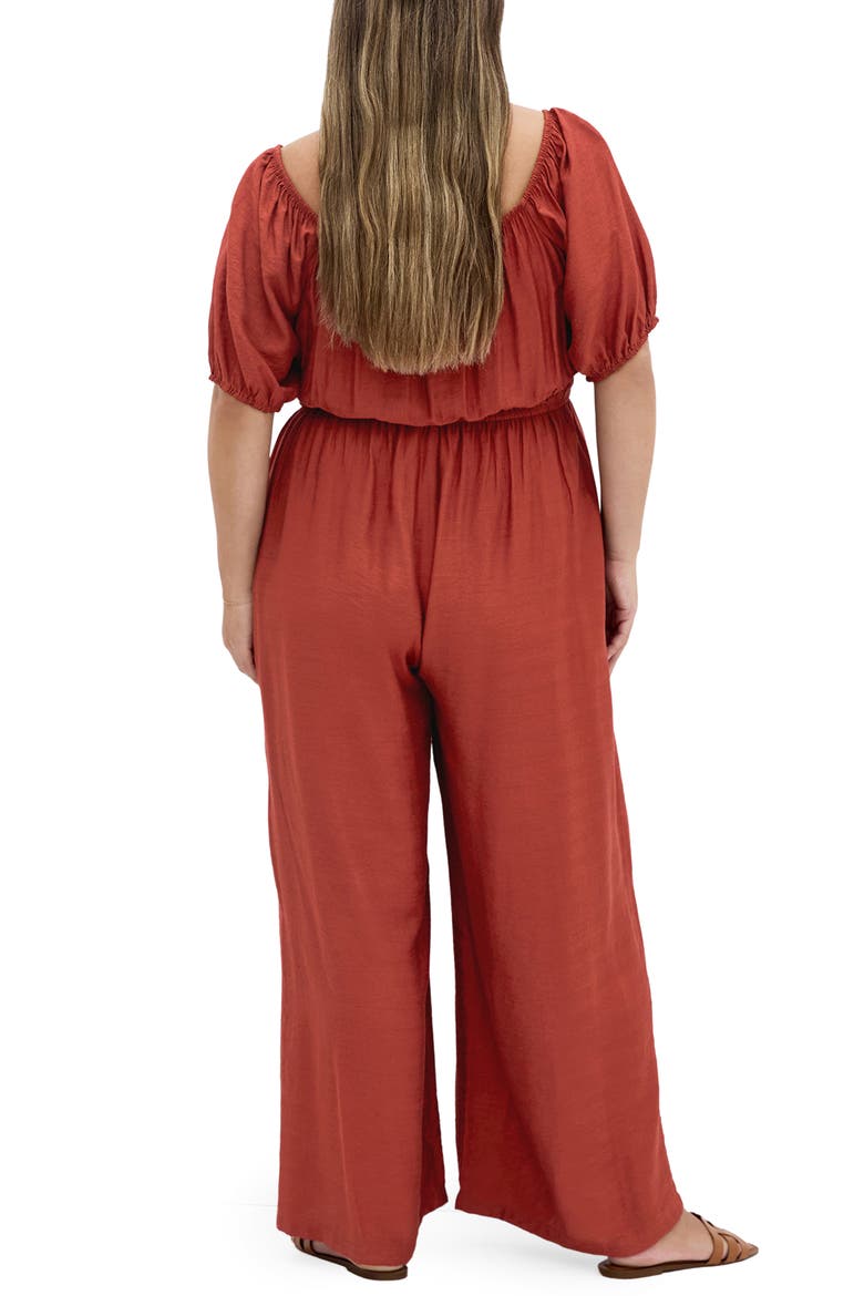 Erica Wide Leg Jumpsuit, Alternate, color, CINNAMON