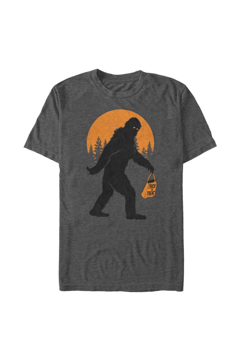 Men's Lost Gods Halloween Bigfoot Trick-or-Treat Graphic T-Shirt, Main, color, Charcoal Heather