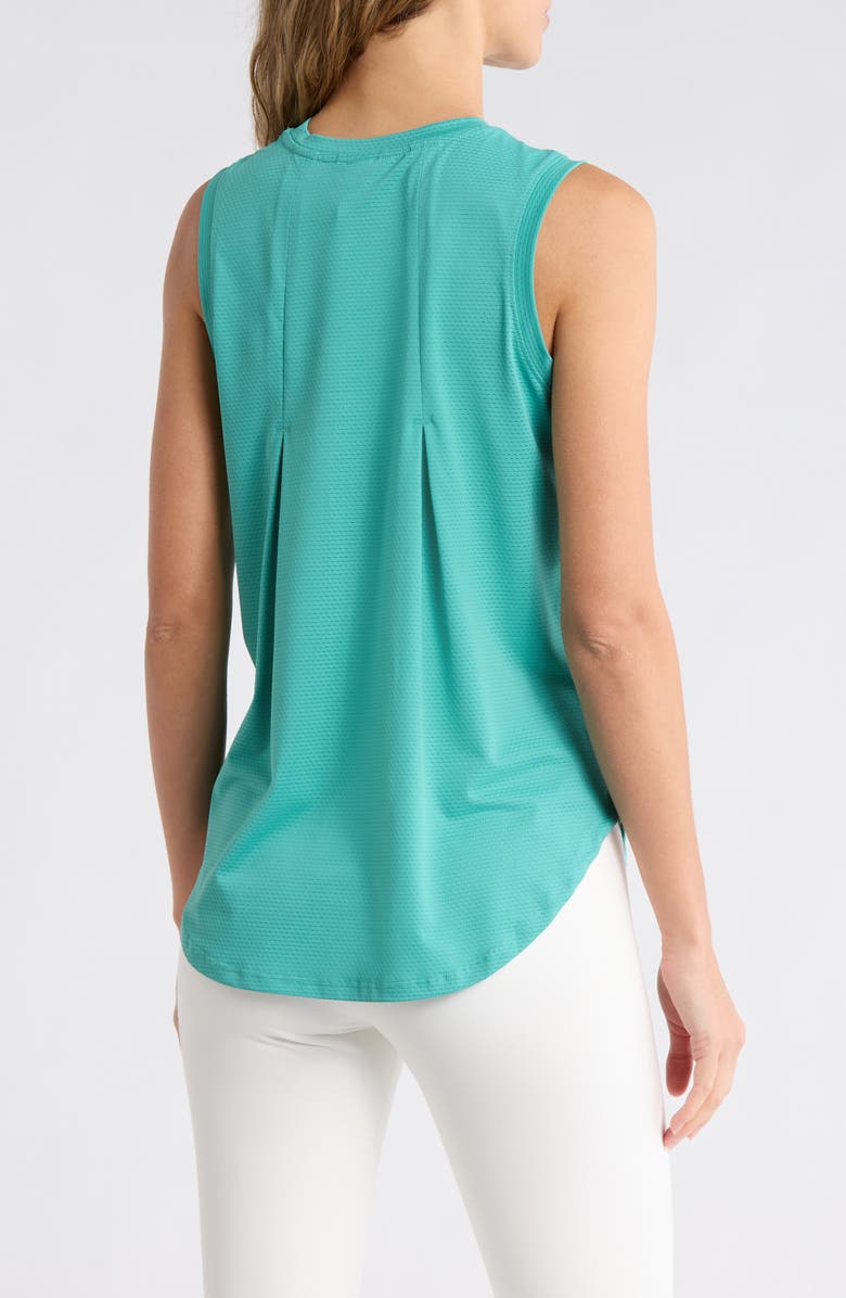 MARIKA Lily Performance High-Low Tank, Alternate, color, Agate Green