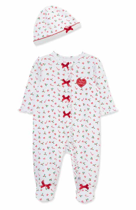 Candy Cane Footie & Hat Set