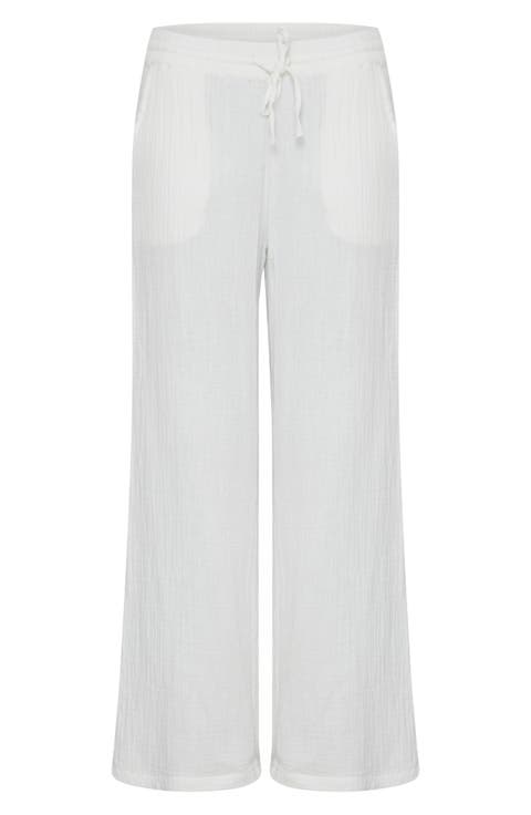 Berlin Linen & Cotton Wide Leg Pants
