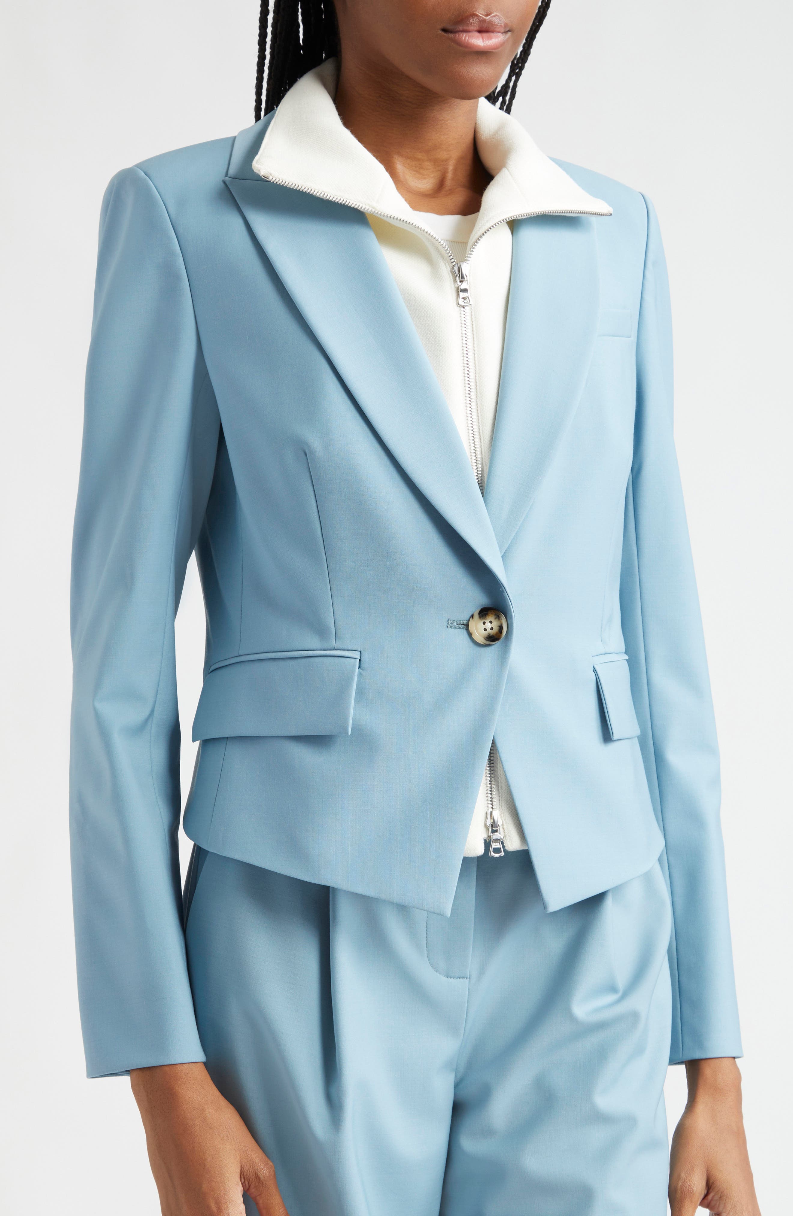 Hosanna Stretch Virgin Wool Blend Dickey Jacket - image 2