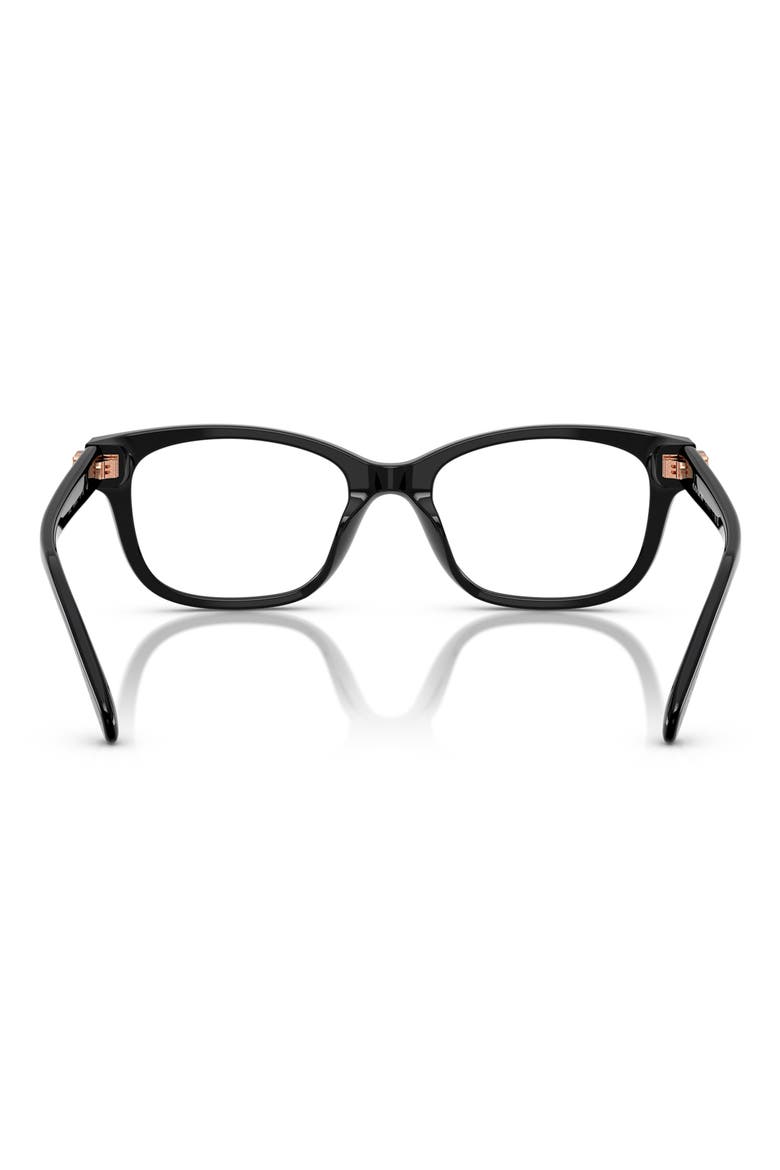 51mm Square Optical Glasses, Alternate, color, BLACK