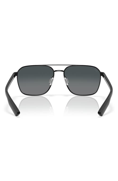 Costa Del Mar 58mm Polarized Gradient Rectangular Sunglasses In Black/gray Gradient 580g