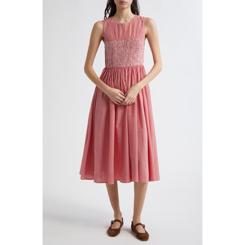 Mille Coco Dress Red Gingham In Pink