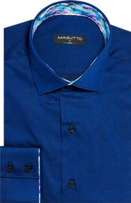 MASUTTO York Jacquard Button-Up Long Sleeve Shirt