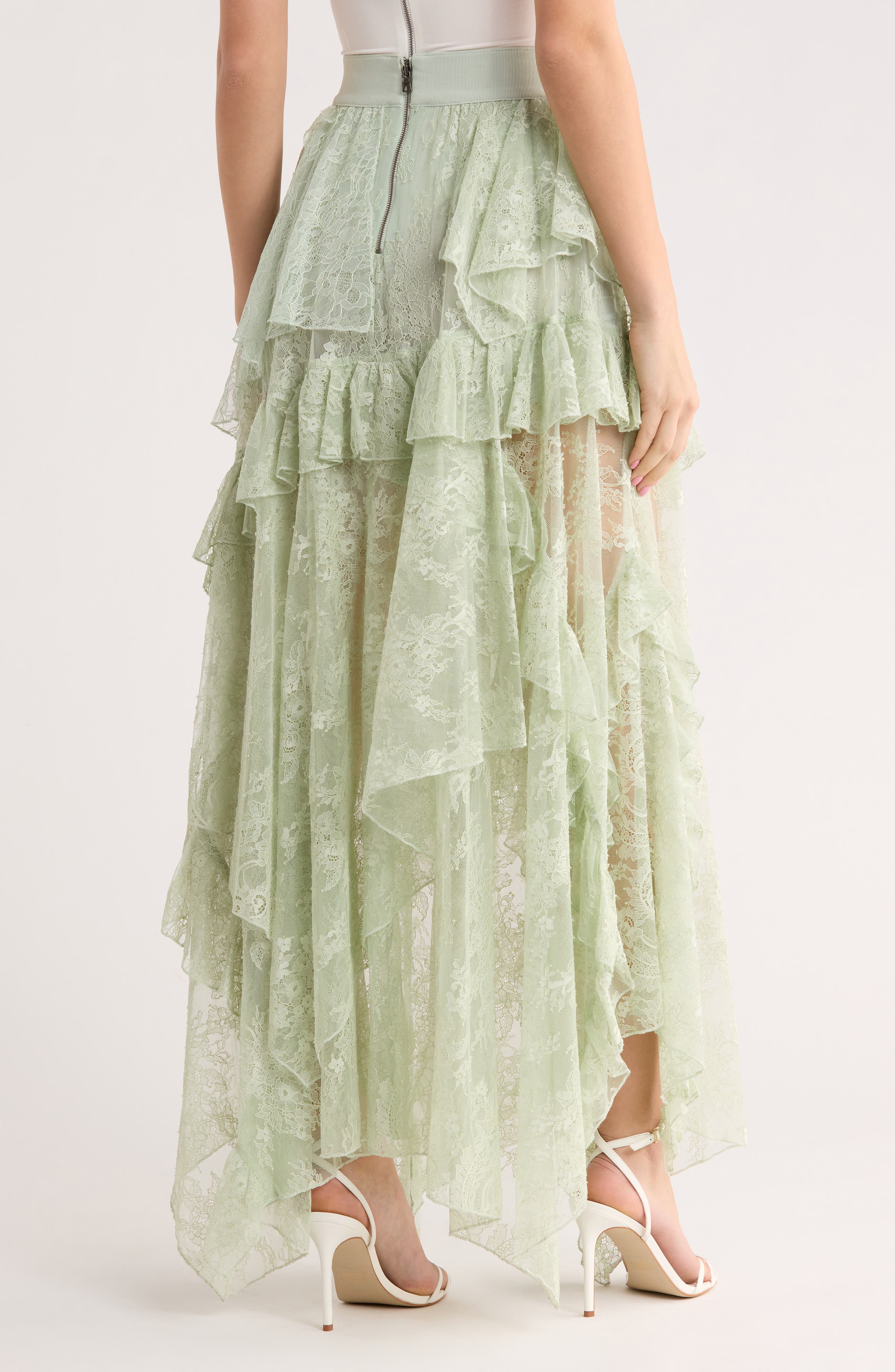 Karys Mixed Media Asymmetric Maxi Skirt - image 4