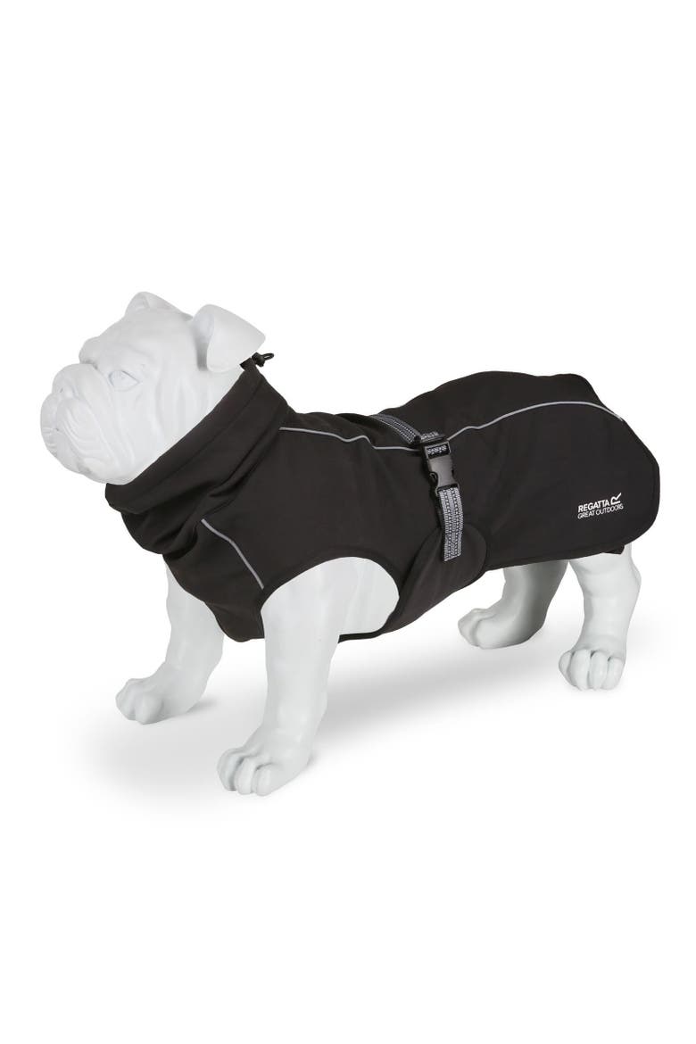 Softshell Dog Coat, Alternate, color, Black
