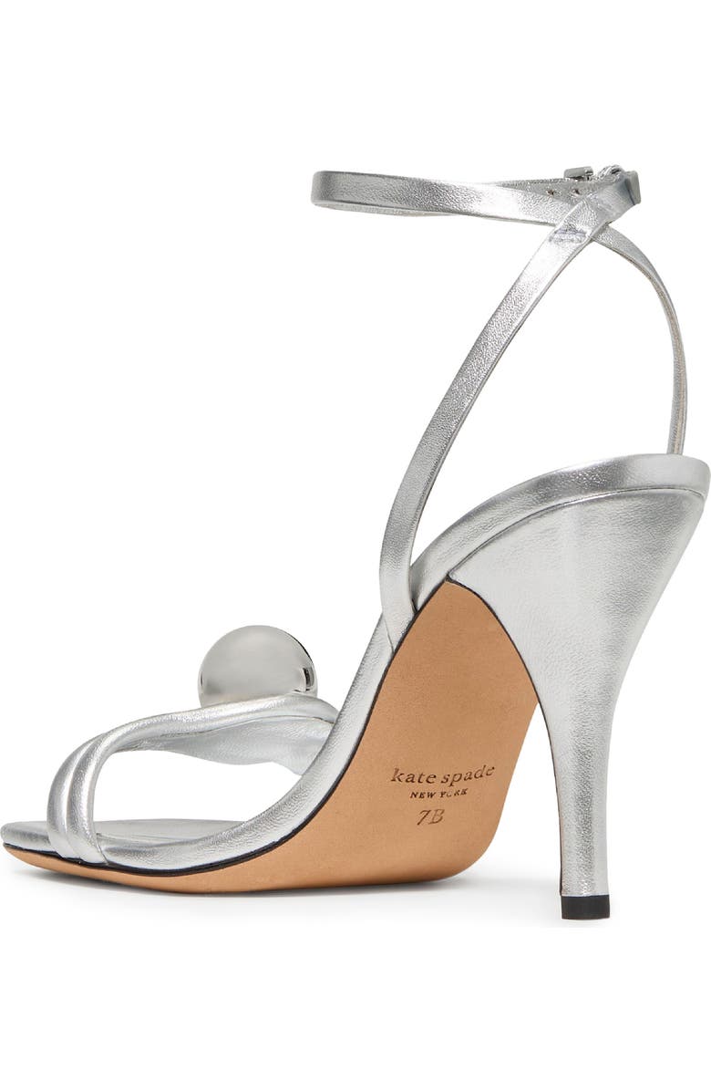 Kate Spade New York harmony ankle strap sandal, Alternate, color, Silver