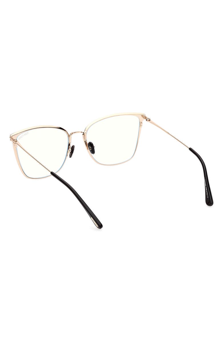 TOM FORD 56mm Butterfly Blue Light Blocking Glasses, Alternate, color, 