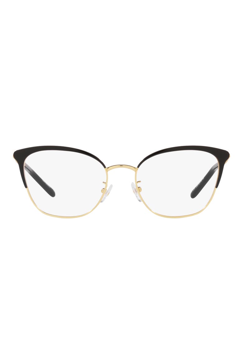 53mm Square Optical Glasses, Main, color, SHINY GOLD