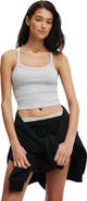 COTTON ON BODY Women's Active Rib T-Bar Cropped Tank